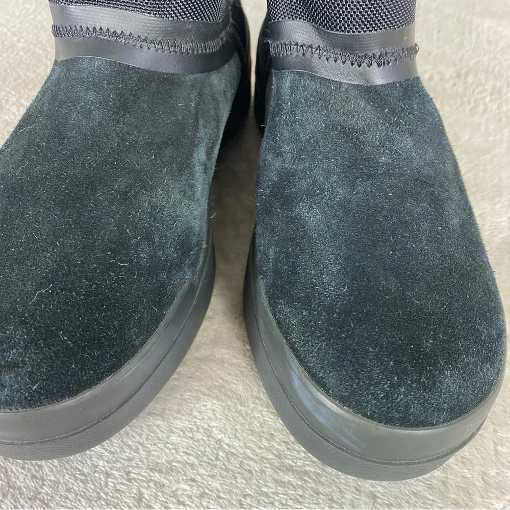 UGG Classic Tech Mini Women's Weather Boots‎ Size 8 Black Suede Waterproof
